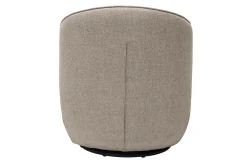 Fauteuil design pivotant en tissu taupe AMBER
