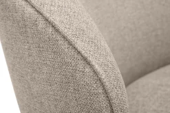 Fauteuil design pivotant en tissu taupe AMBER
