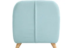 Fauteuil enfant scandinave en tissu menthe à l'eau et bois clair NORKID