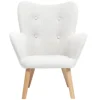 Fauteuil enfant scandinave en tissu gris polaire et bois clair BABY BRISTOL