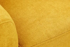 Fauteuil enfant scandinave en tissu effet velours jaune moutarde et bois clair NORKID
