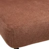 Fauteuil en tissu chenille terre brûlée et métal noir VEDANA