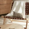 Fauteuil ethnique en bois et sangles tressées marron BONDI