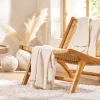 Fauteuil ethnique en bois teck massif et cannage en rotin naturel HAMMA