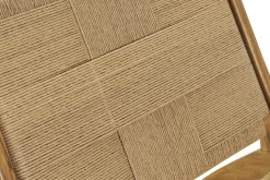 Fauteuil lounge en bois teck massif et corde tressée YARI