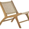 Fauteuil lounge en bois teck massif et corde tressée SUMBA