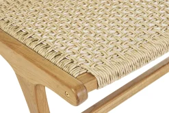 Fauteuil lounge en bois teck massif et corde tressée SUMBA