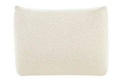 Fauteuil lounge en tissu bouclette blanc cassé BUMPY