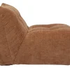 Fauteuil lounge en tissu effet velours texturé terre brûlée BUMPY