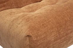Fauteuil lounge en tissu effet velours texturé terre brûlée BUMPY