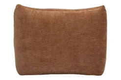 Fauteuil lounge en tissu effet velours texturé terre brûlée BUMPY