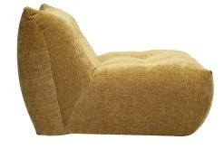 Fauteuil lounge en tissu effet velours texturé bronze BUMPY