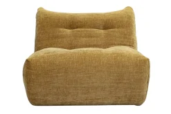 Fauteuil lounge en tissu effet velours texturé bronze BUMPY