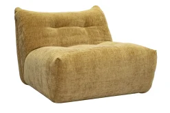 Fauteuil lounge en tissu effet velours texturé bronze BUMPY