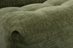 Fauteuil lounge en tissu effet velours texturé vert kaki BUMPY
