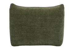 Fauteuil lounge en tissu effet velours texturé vert kaki BUMPY