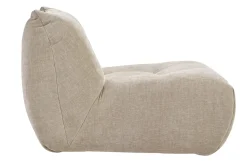 Fauteuil lounge en tissu effet velours texturé taupe BUMPY