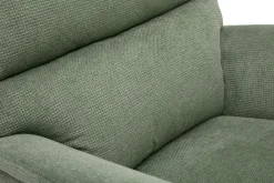 Fauteuil pivotant en tissu chenille vert kaki et métal noir JONAH