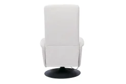 Fauteuil pivotant relax manuel en tissu chenille beige NELSON