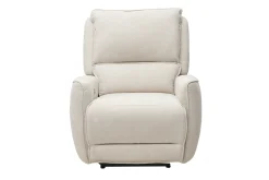 Fauteuil relax électrique en tissu effet velours texturé beige RACHEL