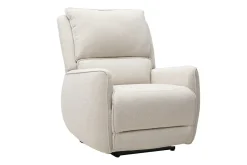 Fauteuil relax électrique en tissu effet velours texturé beige RACHEL