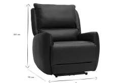 Fauteuil relax électrique noir RACHEL
