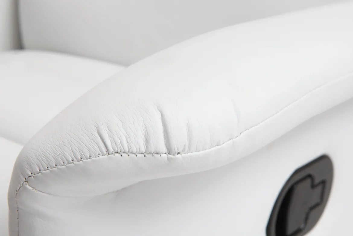 Fauteuil relax manuel blanc NELSON