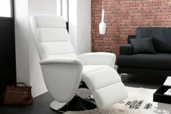 Fauteuil relax manuel blanc NELSON