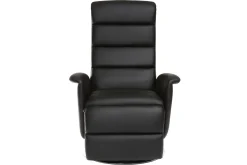 Fauteuil relax manuel noir NELSON