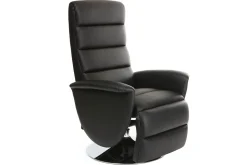Fauteuil relax manuel noir NELSON