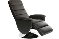 Fauteuil relax manuel noir NELSON