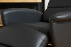 Fauteuil relax manuel noir NELSON
