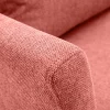 Fauteuil scandinave déhoussable en tissu effet velours texturé terracotta et bois clair OSLO