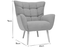 Fauteuil scandinave en tissu effet velours jaune moutarde et bois clair AVERY