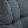 Fauteuil scandinave en tissu effet velours texturé gris foncé et bois clair AVERY