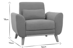 Fauteuil scandinave en tissu effet velours jaune moutarde et bois clair EKTOR
