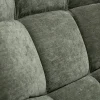 Fauteuil scandinave en tissu effet velours vert kaki et bois clair BRODY
