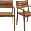 Fauteuils de jardin empilables en bois massif (lot de 2) CANOPEE