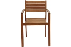 Fauteuils de jardin empilables en bois massif (lot de 2) CANOPEE