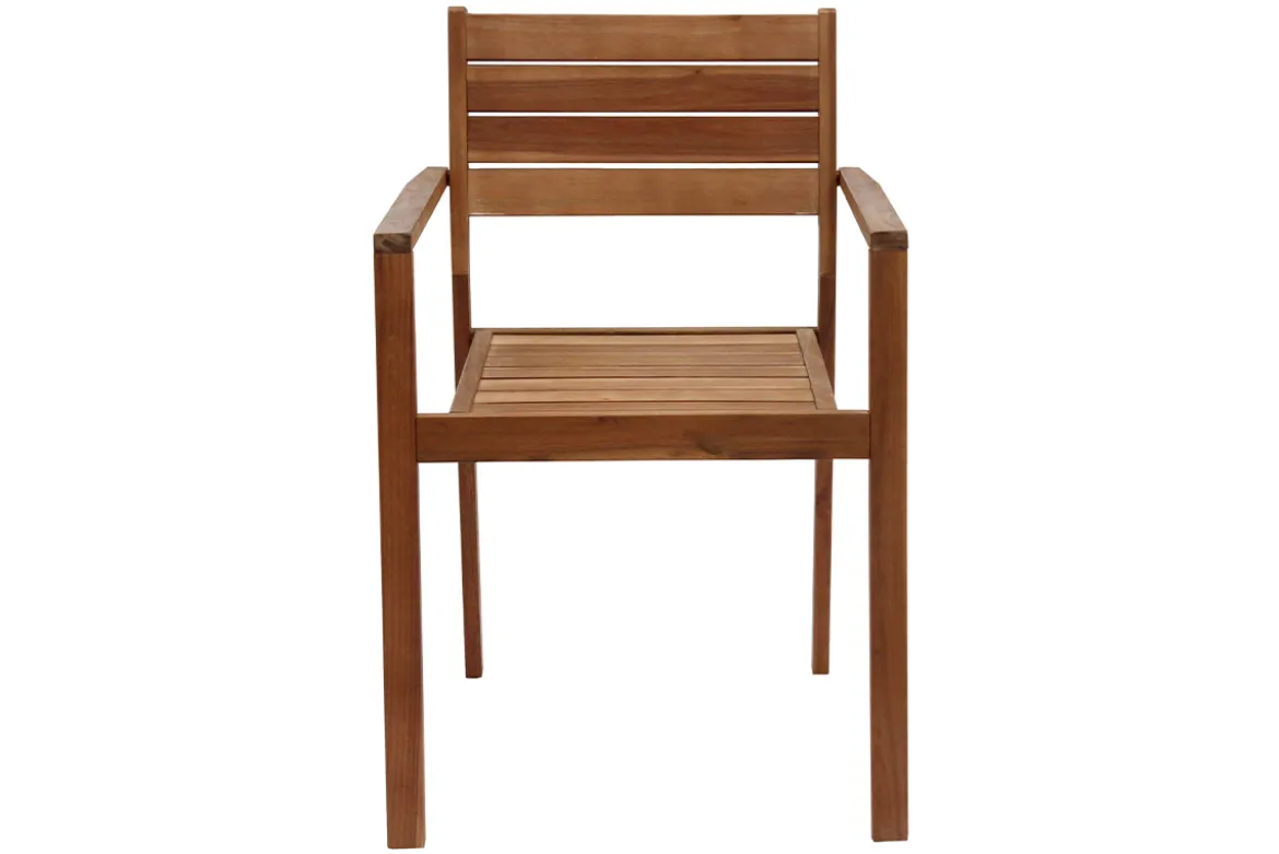Fauteuils de jardin empilables en bois massif (lot de 2) CANOPEE