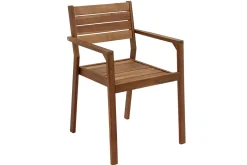 Fauteuils de jardin empilables en bois massif (lot de 2) CANOPEE