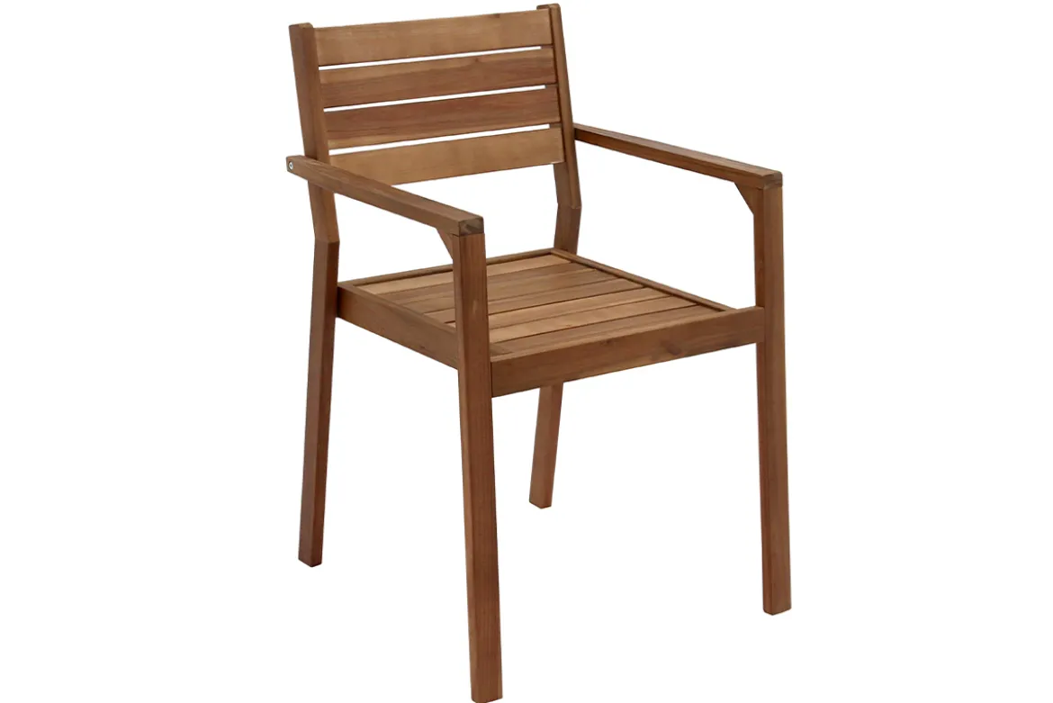 Fauteuils de jardin empilables en bois massif (lot de 2) CANOPEE