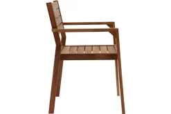 Fauteuils de jardin empilables en bois massif (lot de 2) CANOPEE