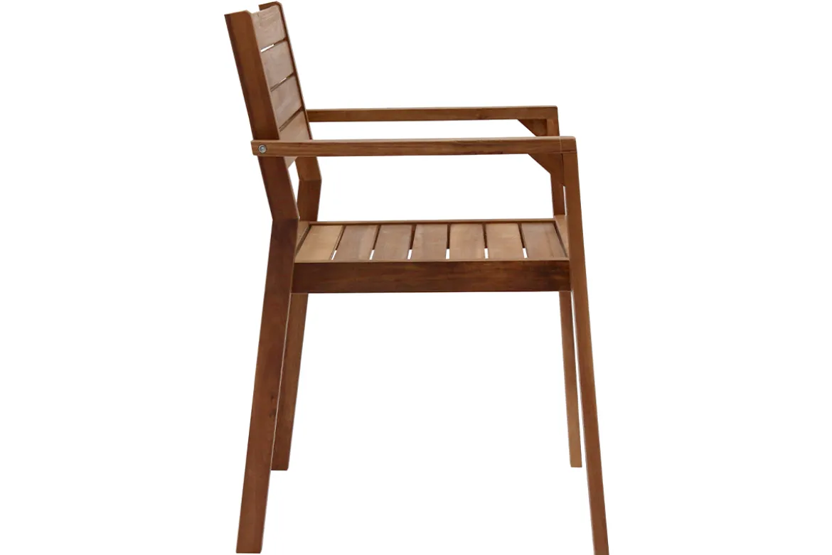 Fauteuils de jardin empilables en bois massif (lot de 2) CANOPEE