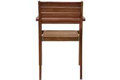 Fauteuils de jardin empilables en bois massif (lot de 2) CANOPEE
