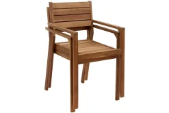 Fauteuils de jardin empilables en bois massif (lot de 2) CANOPEE