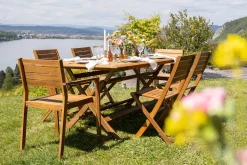 Fauteuils de jardin empilables en bois massif (lot de 2) CANOPEE