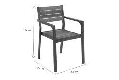 Fauteuils de jardin empilables en bois massif (lot de 2) CANOPEE