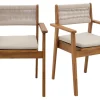 Fauteuils de jardin en bois massif et corde tressée (lot de 2) ZEPHYR