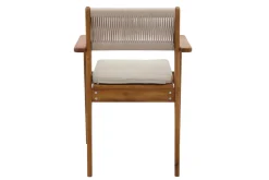 Fauteuils de jardin en bois massif et corde tressée (lot de 2) ZEPHYR